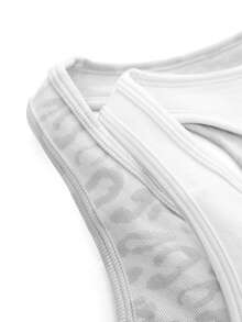 SHEIN Cheerettes 女款無縫 2 入組運動內衣，白色網布設計，可拆式胸墊，純色與豹紋款，適合健身瑜伽 - 白色 - 查看 17