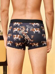 Notgurli Celana Dalam Boxer Kasual Pria dengan Motif Cetak Seluruh Permukaan - MultiWarna - View 2