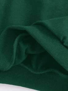 SHEIN 嬰兒男孩女孩幼兒男孩秋冬兩件套長袖運動衫與慢跑長褲，舒適百搭休閒日常時尚運動簡約基礎款，適合室內、戶外、日常、運動、玩耍、派對、拍照、度假、假期 - 綠色 - 查看 6