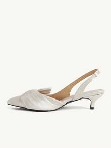 CUCCOO CHICEST Pointed Kink High-Heeled Shoes, Slip-On High-Heeled Sandals, Simple And Elegant Apricot High Heels - Apricot - View 6