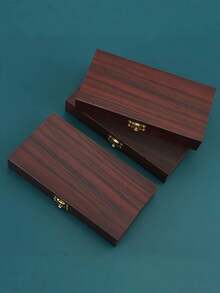 1PC Lockable Natural Wood Single Compartment Coin Money Storage Box Tray With Secure Lockable Lid Home Office Desk Organization Case For Cash Currency Gift For Adults - A - View 7