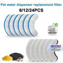 6-Piece/12-Piece/24-Piece Cat Water Gate Filters, Water Gate Filters For WF060 WF050 Automatic Pet Water Bowl Core For Cat Water Filters - multicolor - View 1
