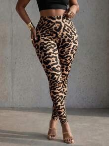 VaVaBold Legging Motif Leopard Nyaman untuk Aktivitas Luar Ruangan, Dalam Ruangan & Liburan, Motif Digital Penuh, Pakaian Musim Gugur untuk Wanita - MultiWarna - View 7
