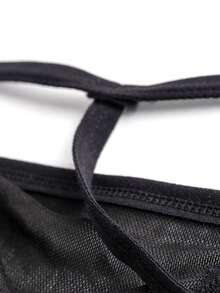 DrisQ DrisQ 1pc Men's Sexy Black Hollow Mesh Mid-Waist Underwear, Fashionable Design - Black - View 7