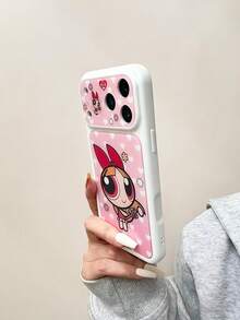 THE POWERPUFF GIRLS X SHEIN 時尚高端印花圖案保護手機殼設計，完美適配 ，可愛時尚且精緻 - 彩色 - 查看 10