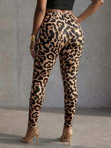VaVaBold Legging Motif Leopard Nyaman untuk Aktivitas Luar Ruangan, Dalam Ruangan & Liburan, Motif Digital Penuh, Pakaian Musim Gugur untuk Wanita - MultiWarna - View 2