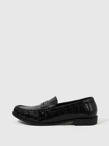 Sleekvia Women's Flat-Bottomed French Retro Stone Pattern Loafers, Gentle Style Elegant, Simple Wind, Comfortable Wind, Advanced Business Wind, Suitable For Fall Shoes - Black - View 7