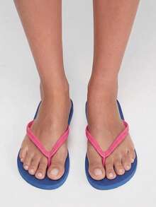 Grefit Summer Ladies Flip-Flops Summer Shoes - blue powder - View 11