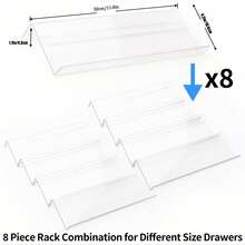1pc/4pcs/8pcs Spice Rack, Countertop Free Acrylic Spice & Condiment Organizer, Multi-Tier Drawer Storage, For Kitchen Cabinet, Drawer, Shelf, Kitchen Organization And Storage, Kitchen Accessories - Transparent acrylic - View 14