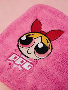 THE POWERPUFF GIRLS X POKOJA LAND 1件可愛刺繡飛天女警乾髮帽，珊瑚絨吸水快乾不掉毛乾髮巾，家用洗髮頭巾，適用於日常居家、學生宿舍、商務出差 - 彩色 - 查看 8