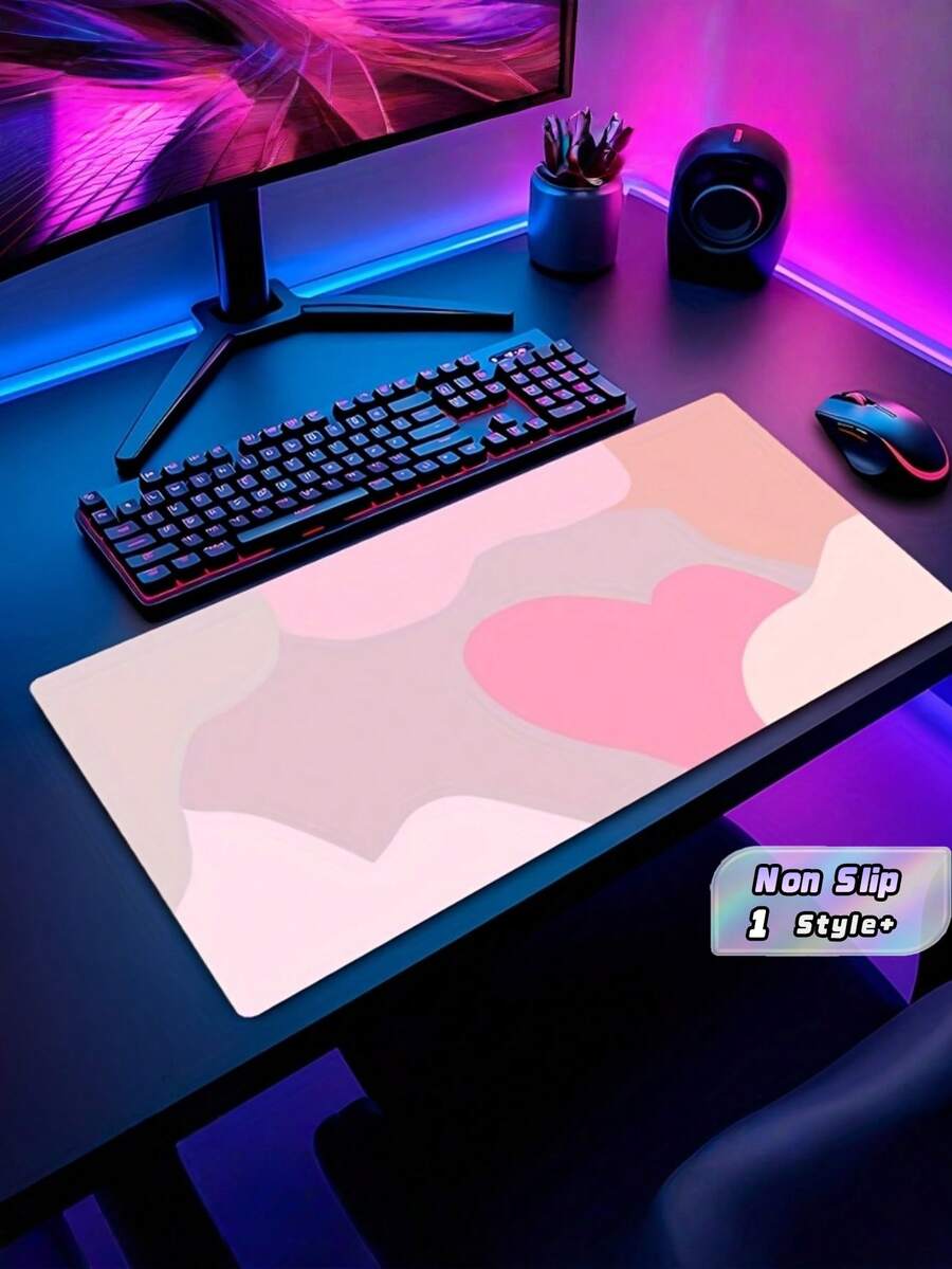 1PC Large Non Slip Washable Rubber Base Polyester Surface Desk Mat Mouse Pad Keyboard Pad Computer Laptop Mat For Gaming Office Home Remote Work Desk Accessories Durable Smooth - multicolor - View 1