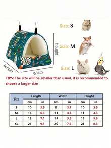 1PC Random Color Parrot Hamster Nest - Warm Plush Small Pet Bed For Winter Cage Supplies - Multicolor - View 9