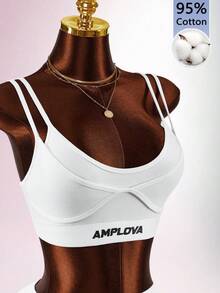 Amplova 女款刺繡二合一背心與休閒短褲套裝 - 白色 - 查看 7