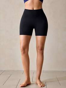 Veilyse Women's Black Shaping Shorts - Soft Stretchy Fabric, Suitable For All-Day Wear, Spring/Summerfor Summer - Black - View 7