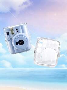 Teckwe 1pc Transparent Protective Case For Instant Camera, Clear Crystal Slim Design, Anti-Drop & Anti-Scratch Full Protection, Lightweight & Portable, Perfect For Daily Home & Travel Use, Durable & Affordable Camera Accessory - View 4