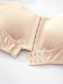 SHEIN حمالة صدر رافعة مطورة بمشبك أمامي مزدوج، ملابس داخلية نسائية، سهلة التنسيق - بيج - مشاهدة 7