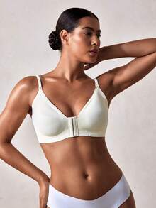 Veilyse Women's Seamless Backless Bra, Backless Design, Sexy Summer Bra, Bridal Bra, Comes With 3 Adjustable Shoulder Straps, Comfortable & Breathable, Suitable For Weddings, Formal Occasions, Can Be Paired With Spaghetti Straps - Apricot - View 5