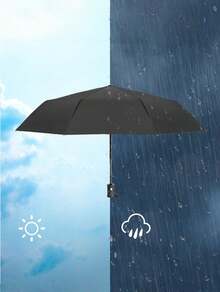 1PC Lightweight Folding Umbrella - Compact Travel Umbrella Automatic Open Close Windproof Umbrellas With 8 Strong Ribs - Multicolor - View 4