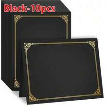20/10PCS Golden Foil Certificate Holder Elegant Diploma Document Holders For 8.5x11 Inch Letter Size Awards, Office & Academic Use - multicolor - View 11