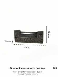 Madebyblanc Vintage Lock Old Style Key Zinc Alloy Antique Design Metal Lock 1 Piece Home Decoration Travel Trunk Storage Box Rustic Style Handcrafted Lock - Multicolor - View 9