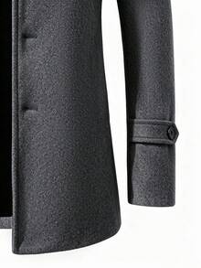Manfinity CasualCool Men's Autumn/Winter Fashion Overcoat - Dark Grey - View 5