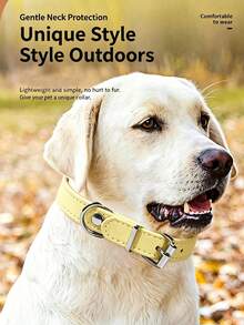 Simple PU Leather Pet Collar, Adjustable Neck Collar For Small Medium Dogs & Cats, Walking Pet Accessory - Multicolor - View 5