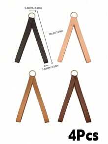 Haus Hana 1Pc/4Pcs French Style Wall Storage Rack, PU Leather Strap & Metal Loop, Practical And Decorative Function, Keeps Magazines, Books And Notebooks Tidy, Perfect For Living Room, Study Or Entryway, Lightweight Wall Hanging Organizer - Multicolor - View 12
