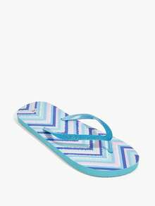Grefit Women's Flip-Flops, A Must-Have For Seaside Vacations, Sequined Slippers, Colorful Wavy Patterns, Non-Slip And Lightweight Beach Flip-Flops, Women Beach Shoes Summer Shoes - sky blue - View 3