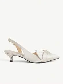 CUCCOO CHICEST Pointed Kink High-Heeled Shoes, Slip-On High-Heeled Sandals, Simple And Elegant Apricot High Heels - Apricot - View 5