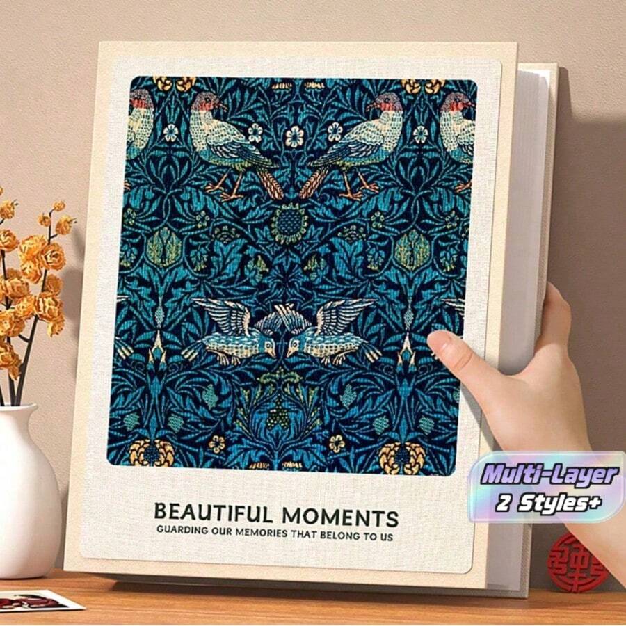 6-Inch Photo Album Holds 200 Photos, Minimalist Scrapbook With Insertable Pages, Family Album & Couples Memories, Suitable For Home, Couples, And Events. Perfect Gift For Easter, Halloween, And Thanksgiving. - Multicolor - View 1