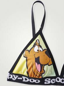 SCOOBY-DOO X SHEIN Women's Minimalist Printed Lingerie Set - Green - View 3