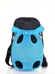 1 pieza Nuevo diseño de mochila transportadora para mascotas con patrón de dibujos animados lindos y malla transpirable para perros y gatos pequeños y medianos, accesorio para viajes al aire visitas al veterinario, de transporte de manos libres - Multicolor - Ver 17