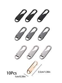 Haus Hana 10 Pcs 4-Color Zipper Sliders, Thickened Movable Pull Tabs, Universal Zipper Heads, Detachable Zippers, Bag Zippers, Suitable For Home, Campus Daily Use - multicolor - View 5