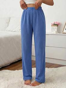 SHEIN Cotton Line 女款花卉印花高腰休閒舒適睡褲 2 件組 – 多色 - 彩色 - 查看 7