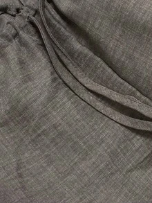 MUSERA Pantalones de playa con nudo delantero y tacto de lino, elegantes, casuales, estilo boho, para verano, vacaciones, sol, aeropuerto, oficina, trabajo, fiesta, primavera y días festivos - Gris Oscuro - Ver 5