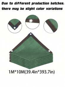 1 tấm lưới che nắng chống nắng 90% – màn chắn ngoài trời chống tia UV, chống gió với viền đen và khoen, kèm dây buộc cho ban công, lều sân vườn, vườn - Màu xanh lá cây - Xem 10