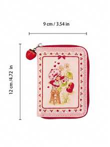 Strawberry Shortcake X POKOJA LAND Dompet Koin Portabel Berwarna Merah dan Bergaya - Merah - View 3