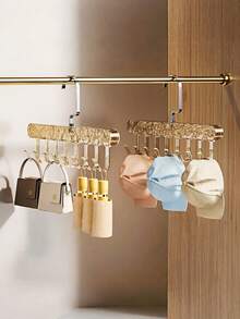 1pc Multi-Hook Metal Hanger For Camisoles, Multi-Functional Storage Organizer For Underwear And Tank Tops, Suitable For Home And Dormitory Use. - Multicolor - View 10