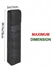 1 Large-Capacity Black Christmas Gift Packaging Bag, PVC Waterproof Wrapping Paper Storage Bag, With Handle, Easy-To-Carry Tubular Container. - Black - View 12