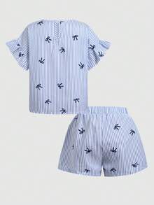 SHEIN Set Tank Top Kotak-kotak Longgar, Nyaman, Serbaguna, dan Kasual untuk Sehari-hari Anak Perempuan Remaja - Putih - View 2
