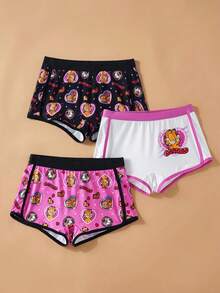 GARFIELD | SHEIN Cartoon Print Contrast Trim Boxer Briefs - Pink - View 1