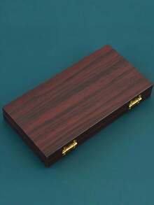 1PC Lockable Natural Wood Single Compartment Coin Money Storage Box Tray With Secure Lockable Lid Home Office Desk Organization Case For Cash Currency Gift For Adults - A - View 3