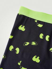 SCOOBY-DOO X SHEIN Men's Casual Comfortable Cartoon Print Boxer Briefs - Black - View 5