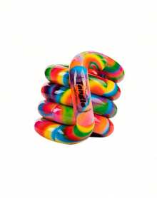 1pc Tangle Artist Masterpiece Twisty Link Fidget, Smooth Rounded Interlocking Loop, Flexible Hand Rotation Accessory, Non-Sticky Glossy Finish, Portable Desk Focus Item For Travel - Multicolor - View 14