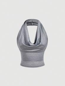 SHEIN MOD 2件組 3種穿法女款休閒純色修身上衣，C - 淺灰色 - 查看 15