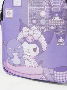 HELLO KITTY AND FRIENDS | SHEIN 紫色可愛角色印花單肩包，休閒可調節肩帶胸包 - 紫色 - 查看 5
