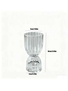 Haus Hana 1pc Embossed Glass Candle Holder, European Style Clear Tealight Stand, Light Luxury Home Decor For Living Room, Dining Table, Mantel, Shelf, Romantic Ambiance For Wedding, Party, Dinner - multicolor - View 11