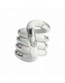 1pc Tangle Palm Metallic Twisty Link Fidget, Smooth Rounded Interlocking Loop, Flexible Hand Rotation Accessory, Non-Sticky Glossy Finish, Portable Desk Focus Item For Travel - Multicolor - View 9