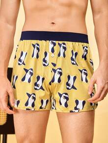 Notgurli Men's Colorblock Cartoon Print Casual Daily Boxer Briefs - Multicolor - View 4