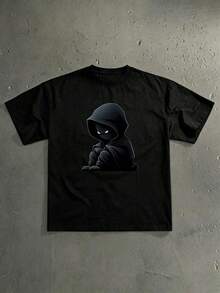 Resyla Dark Souls Graphic Print Short Sleeve Casual Crew Neck T-Shirt For Men, Spring/Summer - Multicolor - View 3